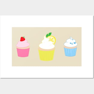 Three Cupcakes Posters and Art